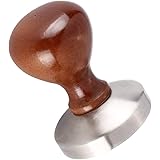 木製 ステンレススチール コーヒータンパー エスプレッソプレス フラットベース 58mm