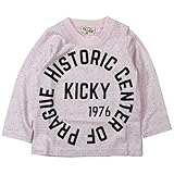 《H28年秋冬物》KICKY VILLAGE(キキイ ビレッジ) 天竺KICKY1976長袖Tシャツ 130cm /ピンク NO.KV-15403