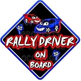 RALLY DRIVER Non Personalised novelty baby on board car window sign. by Just The Occasion