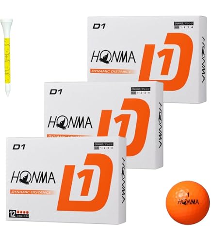 Amazon.co.jp: 《3ダースセット》HONMA D1 ゴルフボール オレンジ