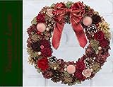 プリザーブドフラワー クリスマスリース (レッド)