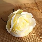 hjuns-Wu全５色選ぶ　 情熱や美しさ造花　人工植物　豪華なアレンジ　枯れない花　人工ローズフラワー　パーティー　店舗装飾　ブーケ　フローラル　飾り物　撮影　小道具 - Creamy