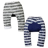 (グレー/80cm)ベビー服 男の子 モンキー パンツ ボトム 裏起毛 ボーダー柄 後ろマチ付き ウエストゴム 男児 ベビー