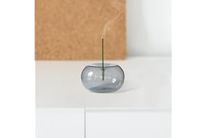 Incense Holder, Glass Incense Holder, Simple, Stick Type, Blue Gray