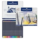 Faber-Castell ゴールドファーバー色鉛筆缶セット、24本。