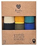 kishu baby Boy's Reversible Bandana Bib Set A, Multicolor, One Size by Kishu Baby