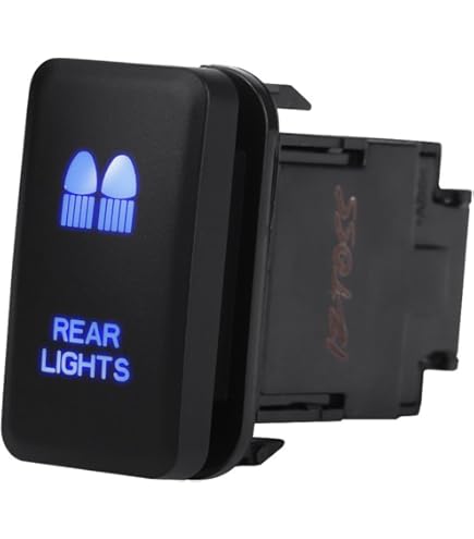 Amazon.co.jp: Keenso カーモーメンタリスイッチ 12V青色LEDプッシュ