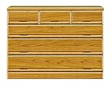 日本製 シック 幅120cm 4段ローチェスト 完成品 (ナチュラル)