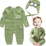 だまし絵 パイロット 空軍 ベビー ロンパース コスチューム 帽子セット ハロウィンスーツ フォーマル ≪子供服 結婚式 七五三 お食い初め 新生児 幼児 撮影 記念日 誕生日 ハーフバースデー 入園