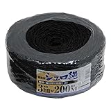 Y-SK11 シュロ縄 黒 平巻 3X200