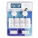 Magnetic Cabinet Locks by FIX-IT-UP - Drill Free & 3M Adhesive, Easy To Install, 8 Locks + 2 Keys by