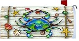 " Blue Crab Welcome " – メールボックスMakoverカバー – ビニールwith磁気ストリップ