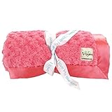 My Blankee Snail Luxe Super Throw Blanket with Flat Satin Border Coral 60'' X 70'' [並行輸入品]