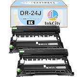 【InkCity】Brother(ブラザー)用 DR-24J ドラムユニット【Black×2本】大容量 互換ドラムカートリッジ【純正品と互換可能/高発色/個別包装/安心サポート】対応機種：MFC-L2750DW、MFC-L2730DN、DCP-L2550DW、DCP-L2535D、FAX-L2710DN、HL-L2375DW、HL-L2370DN 、HL-L2330D