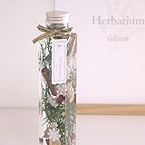 ハーバリウム[クリスマスホワイト,1本 ] プリザーブドフラワー ドライフラワー 角瓶ロングボトル 高さ215ｍｍ herbarium /white