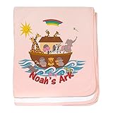 CafePress – Noah 's Ark – スーパーソフトベビー毛布、新生児おくるみ ピンク 05548616356832E