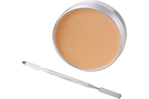 【Bookwarm】ハロウィーンメイクパテ、フェイスワックス メイクアップワックス、スカーワックスフェイクスキンホロウェンフェイクワ，ワックスカバー傷跡皮膚ワックス特殊効果ハロウィーンパーティー用 傷跡や特殊効果メイクに最適 (明るい肌の色60グラム