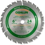 Oshlun SBW-060024 6-Inch 24 Tooth ATB General Purpose and Trimming Saw Blade with 1/2-Inch Arbor [並行