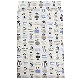 ディズニー　ミッキー　ミニー　お昼寝布団カバー　掛カバー　敷カバー　ファスナータイプ　保育園 (紺（ミッキー）)