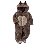 カーターズ Carter's ロンパース カバーオール フード付 防寒 長袖 クリスマス トナカイ 男の子 ポリエステル100% 冬 Christmas Reindeer Hooded Bunting