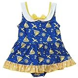 盛夏SWIMMING WEAR(スイミングウエア) 2WAY女児マリン柄スイムワンピース 90cm/NB NO.C-4866216