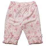 《初夏盛夏対応》(日本製) Pample Mousse(パンプルムース) 針抜き天竺花柄2段フリル五分丈パンツ 80cm /PK NO.DP-72354