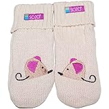 SOZO（ソゾ）【ねずみミトン(6-24M)】女の子用チューチュー子ネズミ防寒ニットベビーミトン手袋,秋冬グローブ,出産祝いギフトプレゼント,,ネズミ【並行輸入】