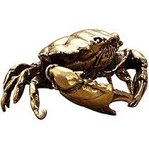 【新品・手作り】可動式真鍮蟹オブジェ Amazon.co.jp: 蟹の置物 真鍮製 カニ 置物 リアル カニ オブジェ