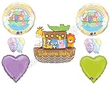 Noah 's Ark WelcomeベビーシャワーBalloons Decorations Supplies Duck