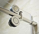 5 ft / 6.6フィートFramelessスライドガラスシャワードアトラッククロムサーフェスバーンシャワードアハードウェア 5ft-satin FSSHOWERS5FT