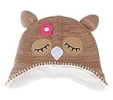 (コ-ランド) Co-land ベビー帽子 新生児ハット ニット帽子 子供用キャップ フクロウ造型 赤ちゃん 耳あて キッズ帽子 女の子 男の子 男女児 お出かけ 防寒 S