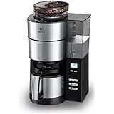 メリタ ミル付き全自動コーヒーメーカー アロマフレッシュサーモ 2~10杯用 ブラック AFT1021-1B