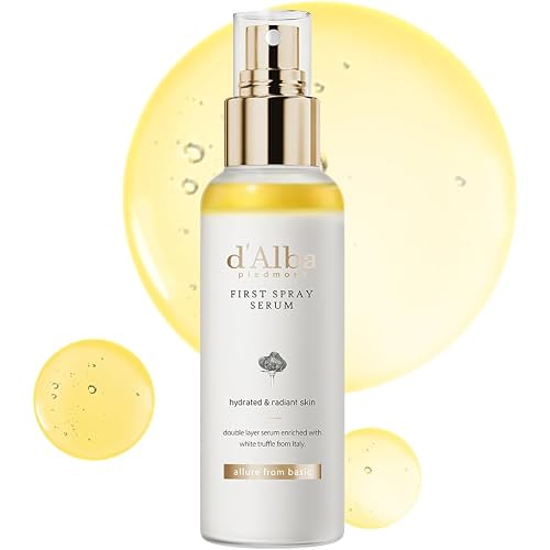 d'Alba Italian White Truffle First Spray Serum, Vegan Skin Care, Hydrating Face Moisturizer, Glow Serum for Radiant Skin, Non