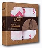 Organic Muslin Swaddle Blankets by LAT | 47 X 47 | Giftset |Ultra Soft by LAT Baby