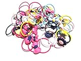 かわいい カラフル ヘアゴム キッズ 女の子 髪飾り アクセサリー ヘアポニー キャラクター リボン ５０ 個 セット (５０個セットB)