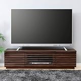 [山善] テレビ台 60インチ対応 (幅140㎝) フラップ扉 収納たっぷり 天板耐荷重50㎏ テレビボード 組立品 ウォールナット CFTV-1440(WL)