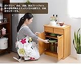 キッチンラック 食器棚 キッチンカウンター キャスター付 キッチン収納カウンター　2列