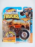 Hot Wheels モンスタートラック 1:64スケール カマロ 1/75 クラッシュ可能な車 バーントオレンジ