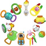 Baby Rattle and Teether Toy Playセット10個入り/セット