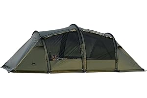 TOMOUNT トンネルテント 2ルームテント 2人用 ツールームテント 230Tポリエステル PU3000mm インナー付き グランドシート付き キャノピー キャンプテント 遮熱 通気 撥水 TRT-MAX Ver.2