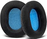 SOULWIT イヤーパッド イヤークッション Sennheiser ゼンハイザー HD6 Mix/ HD7 DJ/ HD8 DJ ヘッドホン 用 交換パッド ナノマテリアル ヘッドパッド ブラック