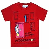 ドラえもん タケコプター どこでもドア 半袖Tシャツ 子供用 コスパモデル fo-ht06 130 どこでもドア/赤