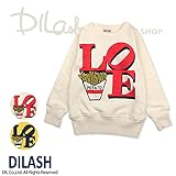 (ディラッシュ) DILASH裏毛プリントトレーナー/秋 90 オフホワイト