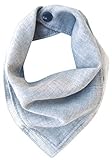 Kishu Baby Organic Blue Gray Reversible Bandana Bib, Gray, One Size by Kishu Baby [並行輸入品]