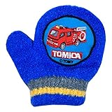 ベビー　トミカ プラレール ニット ミトン手袋 ngr4 (トミカ（青）)tm41587