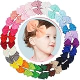 27個ブティックベビー女の子キッズ子供ヘアリボンワニクリップソリッドグログランリボン幼児用ヘアアクセサリー