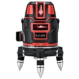 SJ 5赤ライン レーザー墨出し器 4方向大矩ライン 4垂直・1水平 フクダ 墨出し器 自動補正レーザーレベル レーザーライン 地墨ポイント 水平器