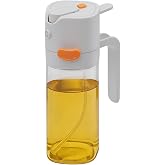 Vielllliving 2-in-1 Oil Sprayer and Dispenser, 530 ml Cooking Oil Bottle | Spray a fine mist or pour directly from one 530 ml