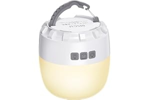 DINGAI LED ランタン キャンプランタン 【8000mAh 大容量】 光色/輝度記憶 実用点灯16-200時間 昼光色 電球色 昼白色 4色切替 無段階調光 IPX5防水 マグネット内蔵 小型 USB-C充電式 ソロキャンプ キャンプ アウト