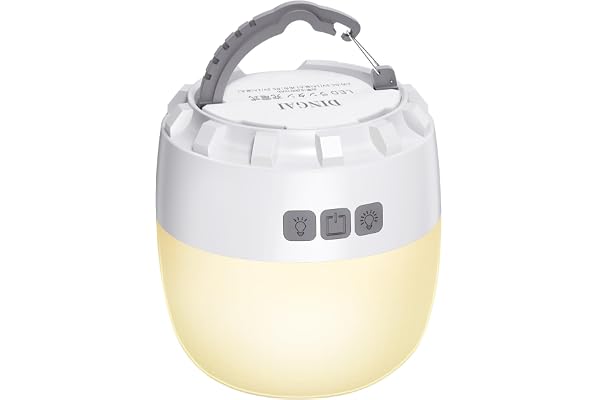 DINGAI LED ランタン キャンプランタン 【8000mAh 大容量】 光色/輝度記憶 実用点灯16-200時間 昼光色 電球色 昼白色 4色切替 無段階調光 IPX5防水 マグネット内蔵 小型 USB-C充電式